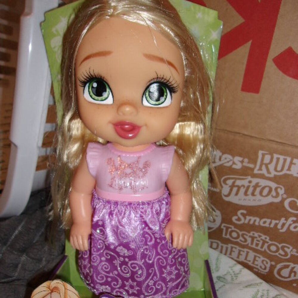 Disney Princess Baby Rapunzel Doll With Crown